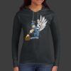 Ladies 100% Ring Spun Cotton Long Sleeve Hooded T Shirt Thumbnail