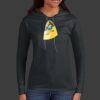 Ladies 100% Ring Spun Cotton Long Sleeve Hooded T Shirt Thumbnail