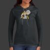 Ladies 100% Ring Spun Cotton Long Sleeve Hooded T Shirt Thumbnail