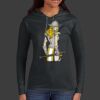 Ladies 100% Ring Spun Cotton Long Sleeve Hooded T Shirt Thumbnail