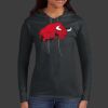 Ladies 100% Ring Spun Cotton Long Sleeve Hooded T Shirt Thumbnail