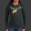 Ladies 100% Ring Spun Cotton Long Sleeve Hooded T Shirt Thumbnail