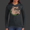 Ladies 100% Ring Spun Cotton Long Sleeve Hooded T Shirt Thumbnail