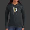 Ladies 100% Ring Spun Cotton Long Sleeve Hooded T Shirt Thumbnail
