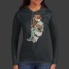 Ladies 100% Ring Spun Cotton Long Sleeve Hooded T Shirt Thumbnail