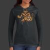 Ladies 100% Ring Spun Cotton Long Sleeve Hooded T Shirt Thumbnail