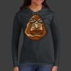 Ladies 100% Ring Spun Cotton Long Sleeve Hooded T Shirt Thumbnail