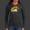 Ladies 100% Ring Spun Cotton Long Sleeve Hooded T Shirt Thumbnail