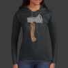 Ladies 100% Ring Spun Cotton Long Sleeve Hooded T Shirt Thumbnail