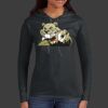 Ladies 100% Ring Spun Cotton Long Sleeve Hooded T Shirt Thumbnail