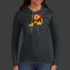 Ladies 100% Ring Spun Cotton Long Sleeve Hooded T Shirt Thumbnail