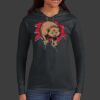Ladies 100% Ring Spun Cotton Long Sleeve Hooded T Shirt Thumbnail