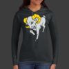 Ladies 100% Ring Spun Cotton Long Sleeve Hooded T Shirt Thumbnail