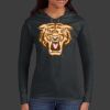 Ladies 100% Ring Spun Cotton Long Sleeve Hooded T Shirt Thumbnail