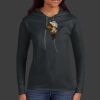 Ladies 100% Ring Spun Cotton Long Sleeve Hooded T Shirt Thumbnail