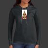 Ladies 100% Ring Spun Cotton Long Sleeve Hooded T Shirt Thumbnail