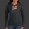 Ladies 100% Ring Spun Cotton Long Sleeve Hooded T Shirt Thumbnail