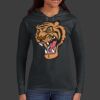 Ladies 100% Ring Spun Cotton Long Sleeve Hooded T Shirt Thumbnail