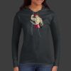 Ladies 100% Ring Spun Cotton Long Sleeve Hooded T Shirt Thumbnail