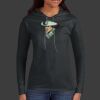Ladies 100% Ring Spun Cotton Long Sleeve Hooded T Shirt Thumbnail