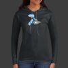 Ladies 100% Ring Spun Cotton Long Sleeve Hooded T Shirt Thumbnail