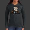 Ladies 100% Ring Spun Cotton Long Sleeve Hooded T Shirt Thumbnail