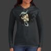 Ladies 100% Ring Spun Cotton Long Sleeve Hooded T Shirt Thumbnail