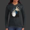 Ladies 100% Ring Spun Cotton Long Sleeve Hooded T Shirt Thumbnail