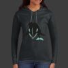 Ladies 100% Ring Spun Cotton Long Sleeve Hooded T Shirt Thumbnail