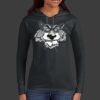 Ladies 100% Ring Spun Cotton Long Sleeve Hooded T Shirt Thumbnail
