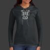 Ladies 100% Ring Spun Cotton Long Sleeve Hooded T Shirt Thumbnail