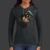 Ladies 100% Ring Spun Cotton Long Sleeve Hooded T Shirt Thumbnail