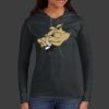 Ladies 100% Ring Spun Cotton Long Sleeve Hooded T Shirt Thumbnail