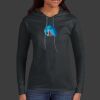 Ladies 100% Ring Spun Cotton Long Sleeve Hooded T Shirt Thumbnail