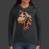 Ladies 100% Ring Spun Cotton Long Sleeve Hooded T Shirt Thumbnail