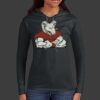 Ladies 100% Ring Spun Cotton Long Sleeve Hooded T Shirt Thumbnail