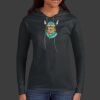 Ladies 100% Ring Spun Cotton Long Sleeve Hooded T Shirt Thumbnail