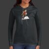 Ladies 100% Ring Spun Cotton Long Sleeve Hooded T Shirt Thumbnail