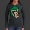 Ladies 100% Ring Spun Cotton Long Sleeve Hooded T Shirt Thumbnail