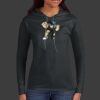 Ladies 100% Ring Spun Cotton Long Sleeve Hooded T Shirt Thumbnail