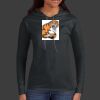 Ladies 100% Ring Spun Cotton Long Sleeve Hooded T Shirt Thumbnail