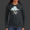 Ladies 100% Ring Spun Cotton Long Sleeve Hooded T Shirt Thumbnail