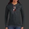 Ladies 100% Ring Spun Cotton Long Sleeve Hooded T Shirt Thumbnail