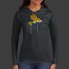 Ladies 100% Ring Spun Cotton Long Sleeve Hooded T Shirt Thumbnail