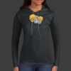 Ladies 100% Ring Spun Cotton Long Sleeve Hooded T Shirt Thumbnail