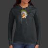 Ladies 100% Ring Spun Cotton Long Sleeve Hooded T Shirt Thumbnail