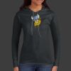 Ladies 100% Ring Spun Cotton Long Sleeve Hooded T Shirt Thumbnail