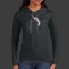 Ladies 100% Ring Spun Cotton Long Sleeve Hooded T Shirt Thumbnail