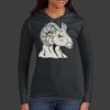 Ladies 100% Ring Spun Cotton Long Sleeve Hooded T Shirt Thumbnail