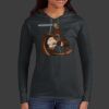 Ladies 100% Ring Spun Cotton Long Sleeve Hooded T Shirt Thumbnail
